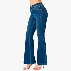 Judy Blue High Rise Flare Side Seam Detail Stretch Jean Sz 9/29